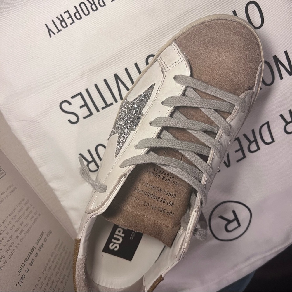 Golden Goose SUPER STAR White and Brown Sneakers - Picture 15 of 15